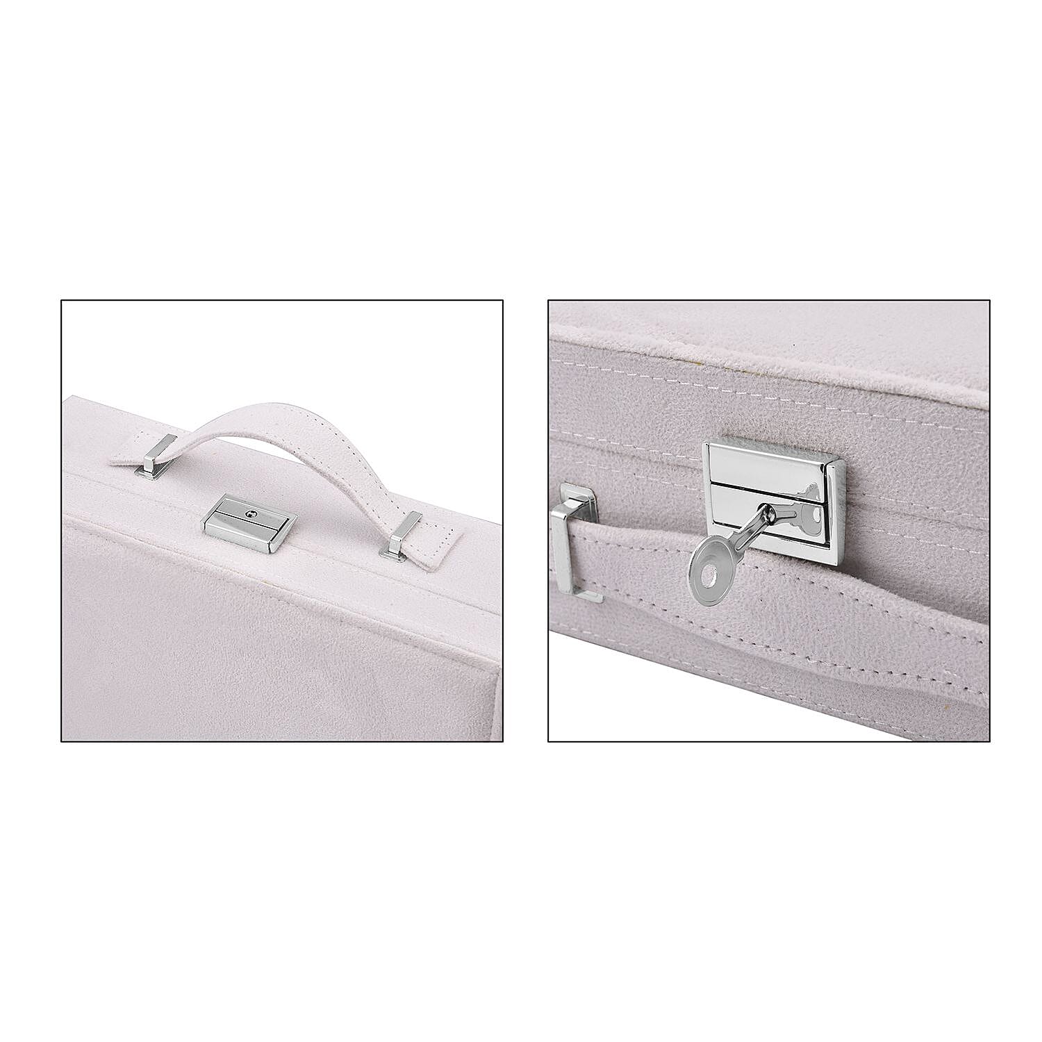 2-Tier Anti-Tarnish Protective Layer Jewellery Box Organizer (26cm) - White