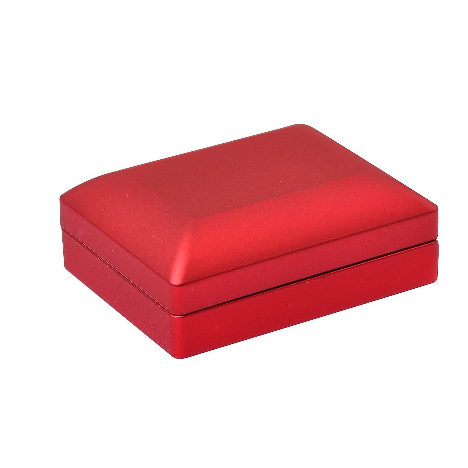 LED Light Illuminated Necklace and Pendant Gift Box with Velvet Interior Lining (Size 9X7X3 cm) - Red