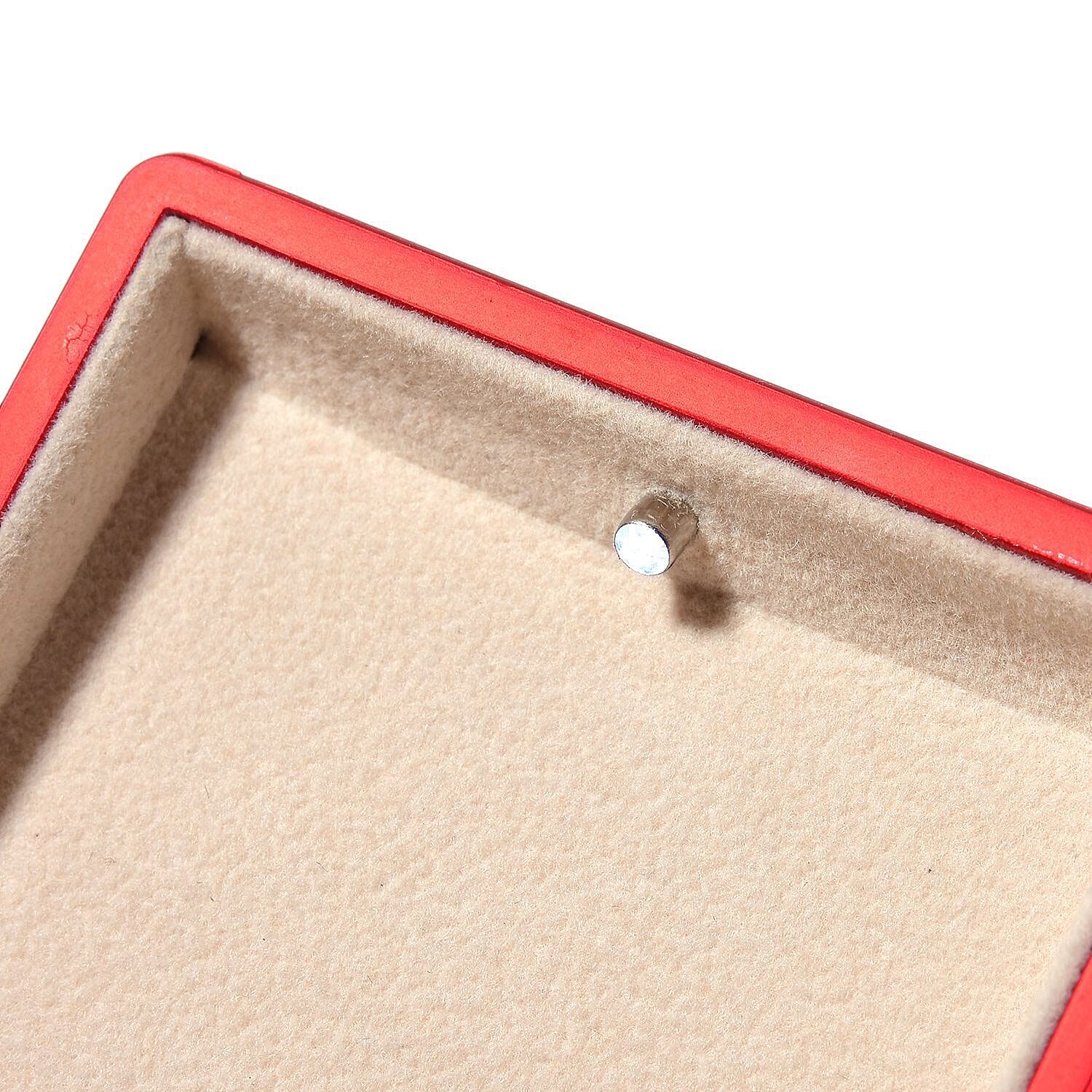 LED Light Illuminated Necklace and Pendant Gift Box with Velvet Interior Lining (Size 9X7X3 cm) - Red