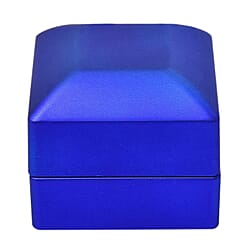 LED Light Illuminated Ring Gift Box with Velvet Interior Lining - Red