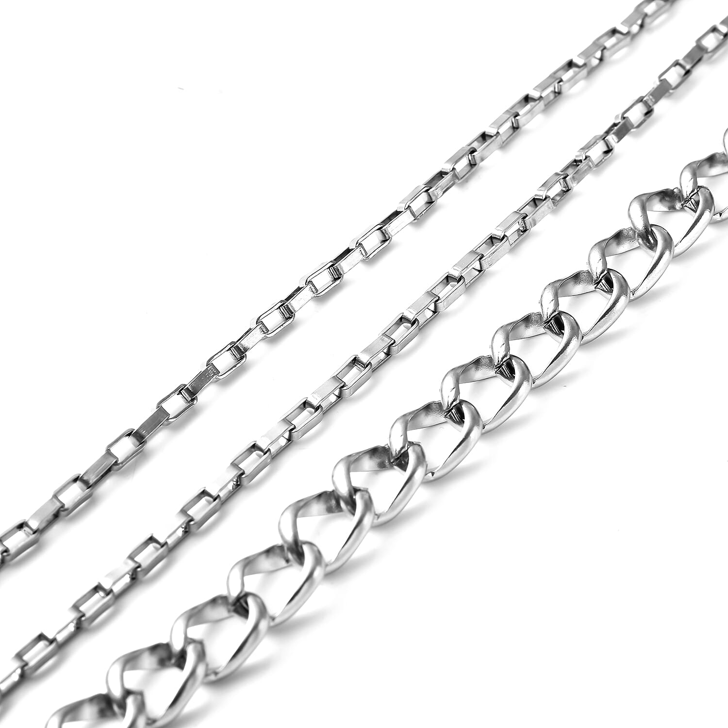 2 Piece Set - Leaf Necklace and Earrings in Stainless Steel