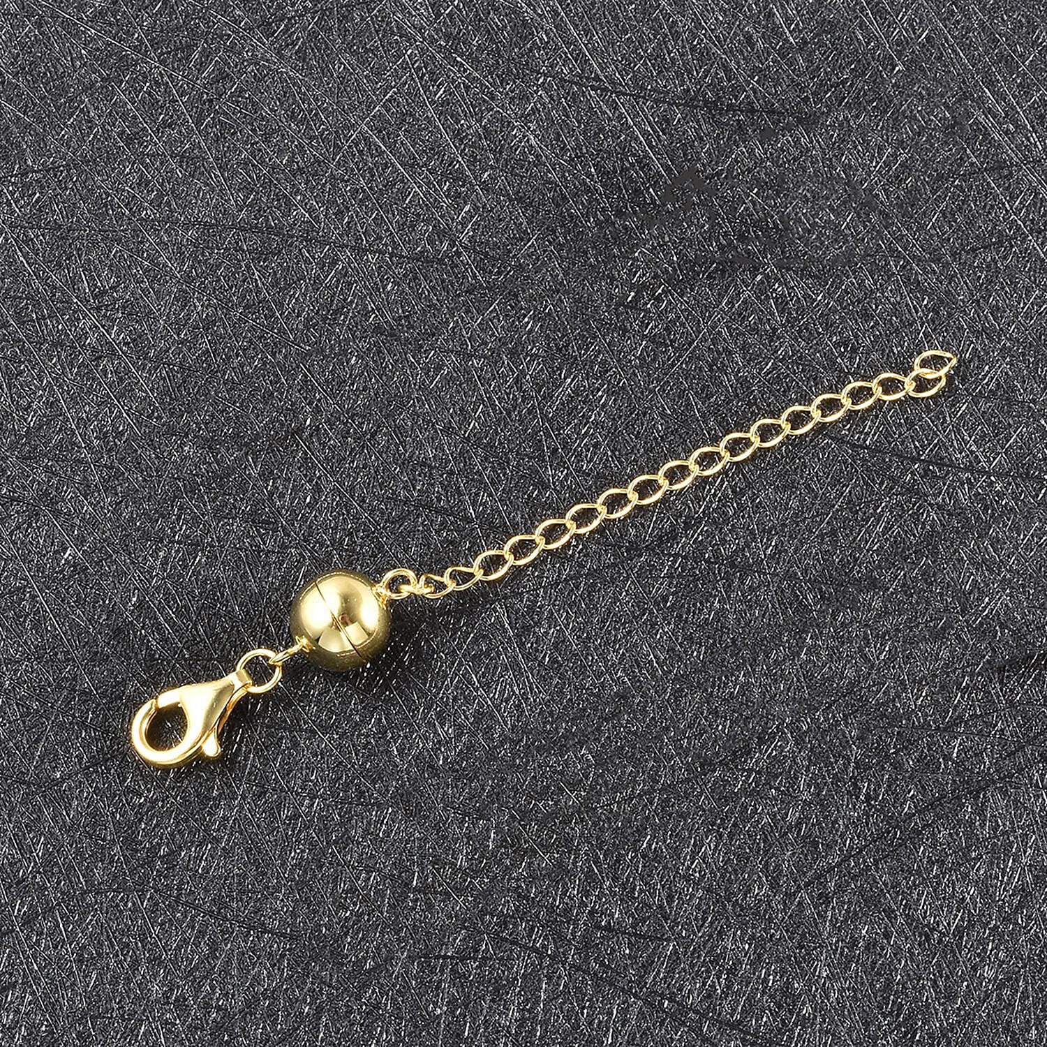 BACK BY POPULAR DEMAND Yellow Gold Overlay Sterling Silver Magnetic Ball and Lobster Clasp with 2 Inch Extender