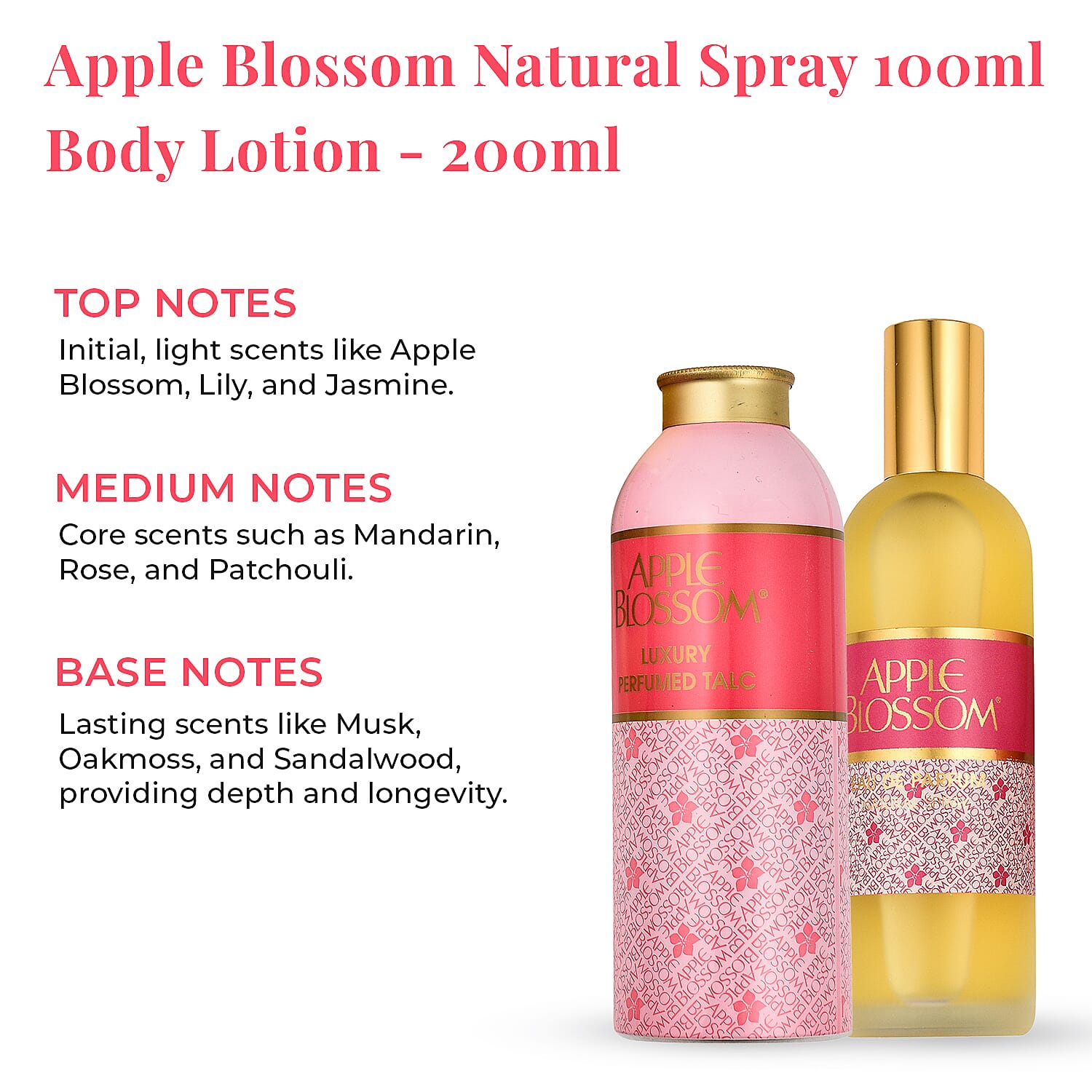 Apple Blossom Natural Spray 100ml and Body Lotion - 200ml