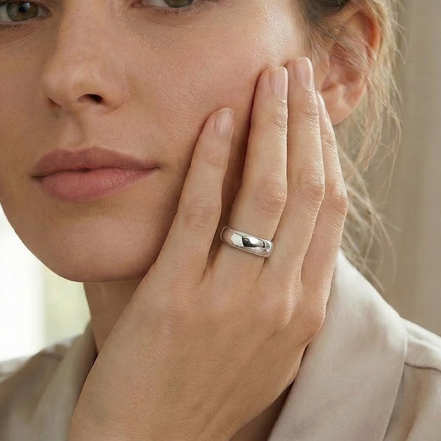 RHAPSODY The Eternity Collection - 950 Platinum Band Ring, Platinum Wt. 7.06 Gms.