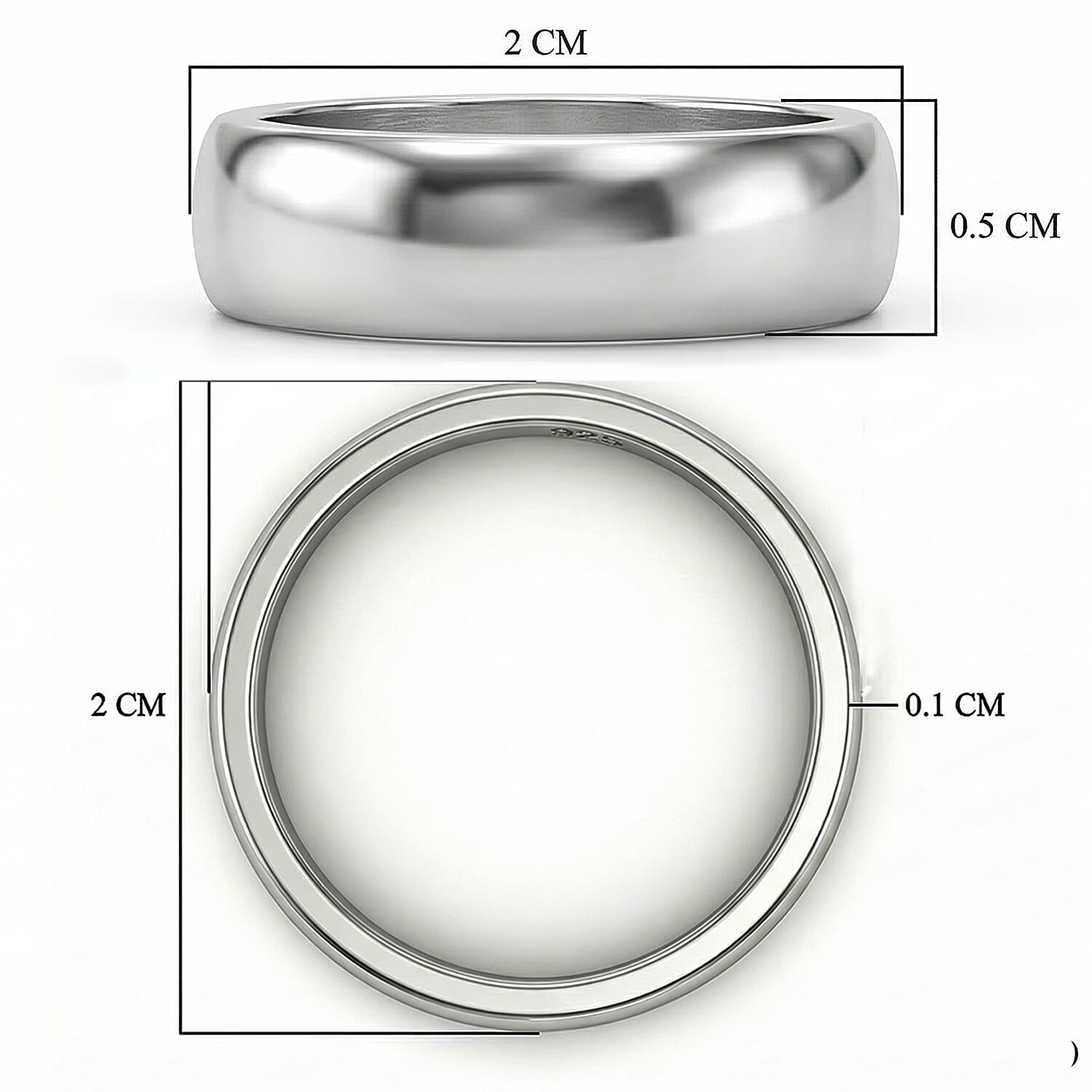 RHAPSODY The Eternity Collection - 950 Platinum Band Ring, Platinum Wt. 7.06 Gms.