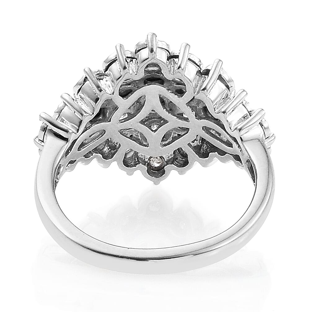 New York Close Out- Diamond (Rnd) Ring in Rhodium Overlay Sterling Silver 0.246 Ct.