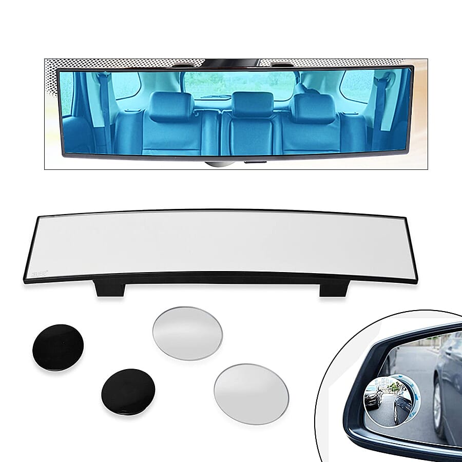 TJC Special - Wide Angle Panoramic Rear View Mirror and Blind Spot Eliminator Mirror Set