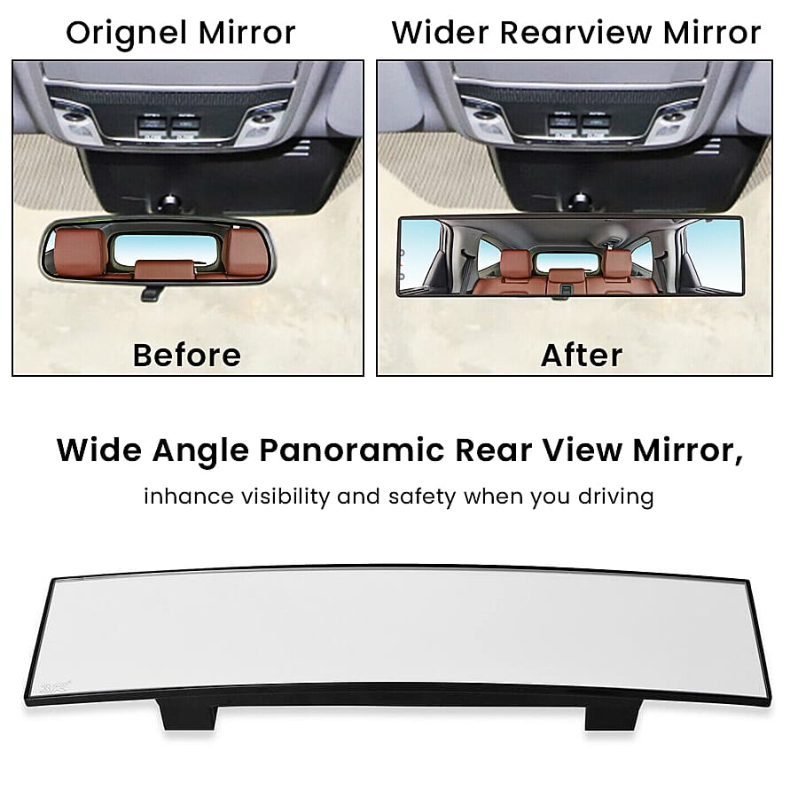 TJC Special - Wide Angle Panoramic Rear View Mirror and Blind Spot Eliminator Mirror Set