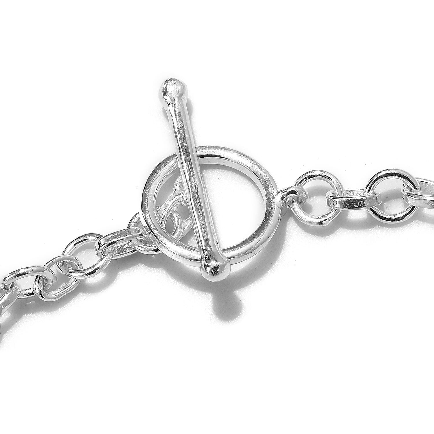 Sky Blue Topaz Bracelet (Size 7.5) in Sterling Silver 3.13 Ct, Silver Wt 5.62 Gms