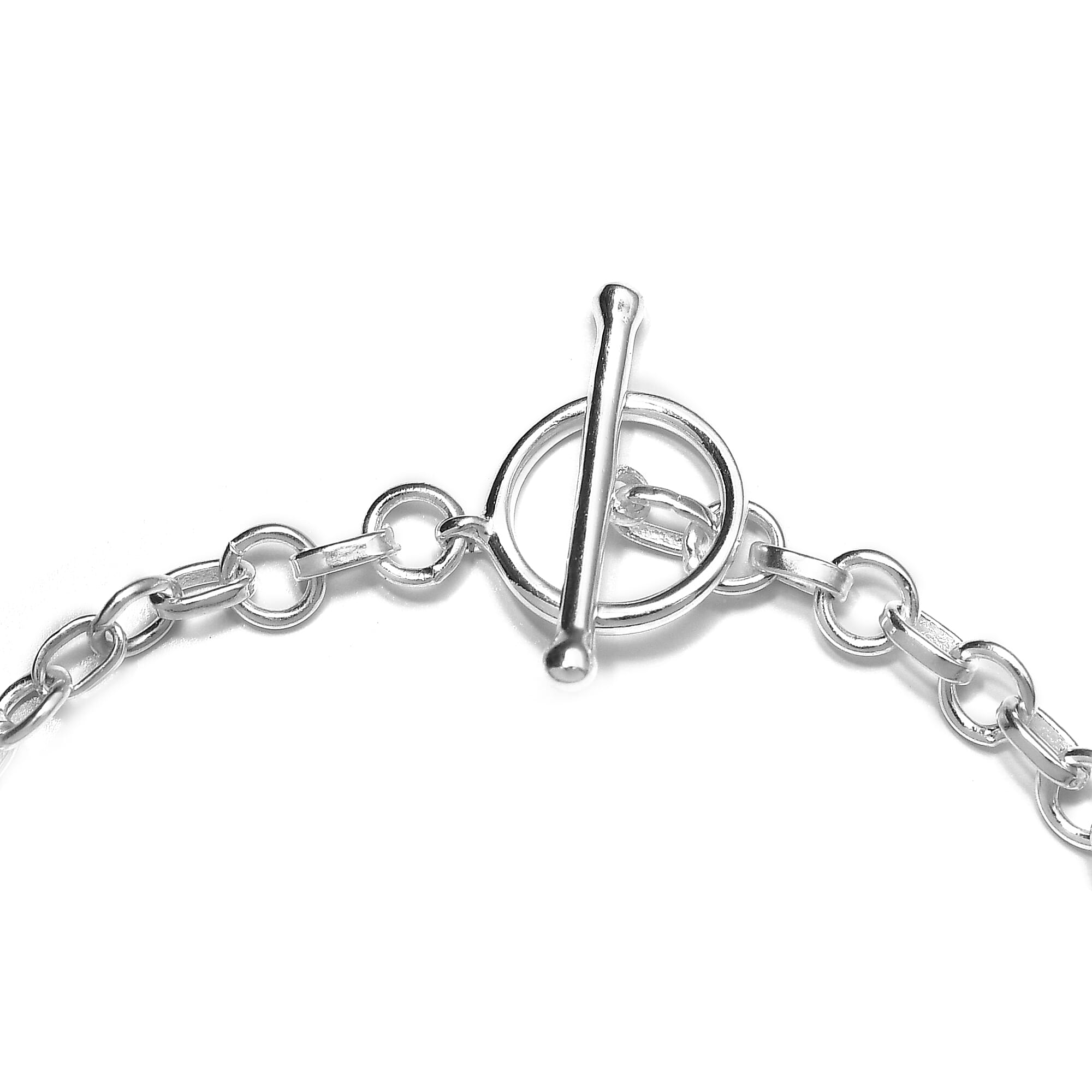 Sky Blue Topaz Bracelet (Size 7.5) in Sterling Silver 3.13 Ct, Silver Wt 5.62 Gms