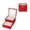Red Colour Velvet 2 Layer Watch Box (Size 20x20x16 Cm)