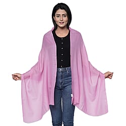 100% Cashmere Wool Pink Colour Scarf (Size 190x70 Cm)