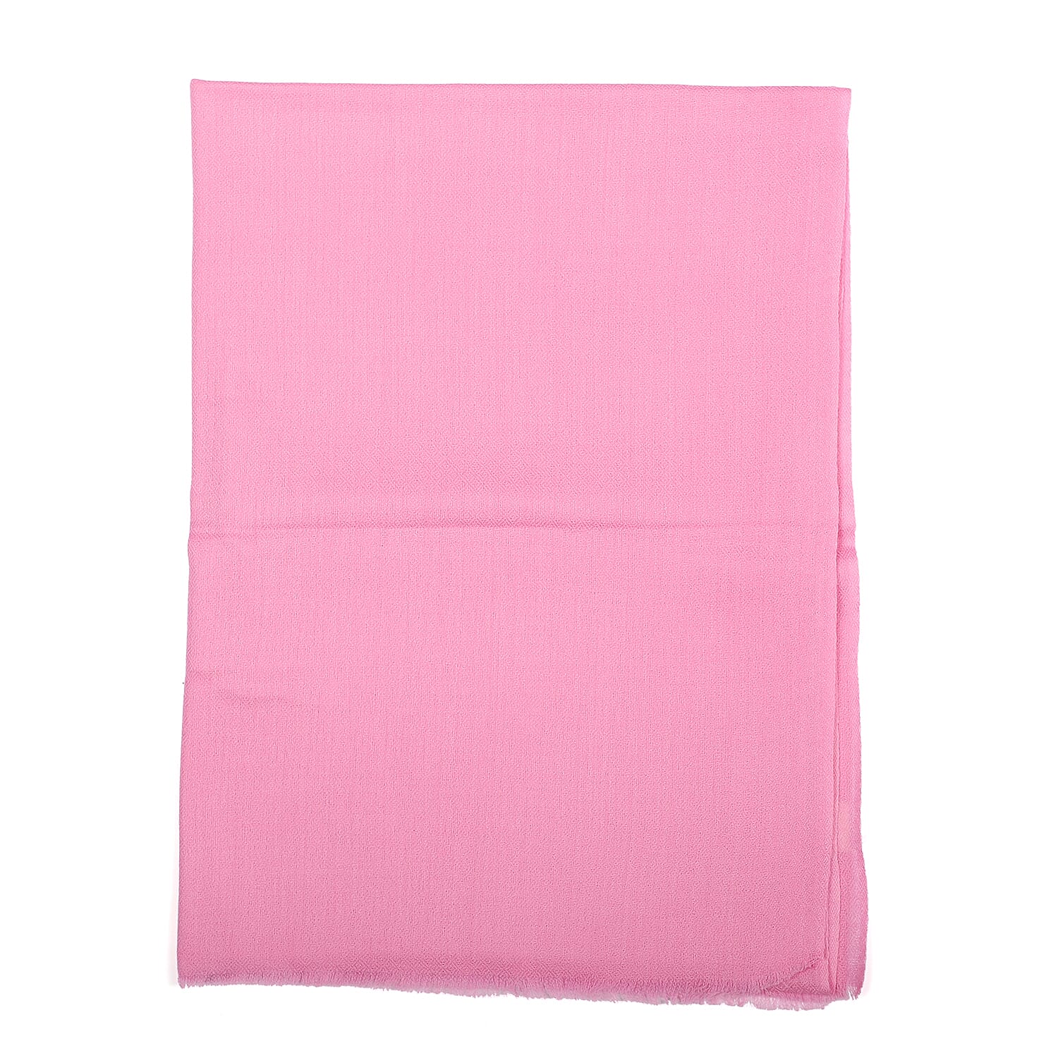 100% Cashmere Wool Pink Colour Scarf (Size 190x70 Cm)