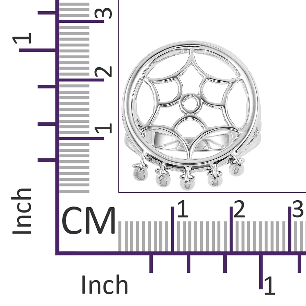 LucyQ Dream Catcher Collection - Rhodium Overlay Sterling Silver 7.00 Gms.