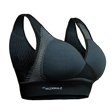 SANKOM SWITZERLAND Patent Aloe Vera Bra For Back Support - Black (Size XXXL 22-24)