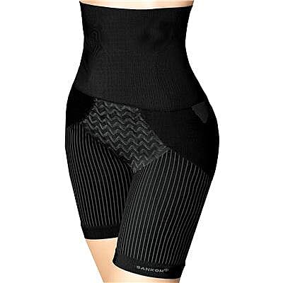 SANKOM SWITZERLAND Patent Aloe Vera Fibres Posture Correction Shapers Shorts - Black  (UK Size XXL- 18-20)