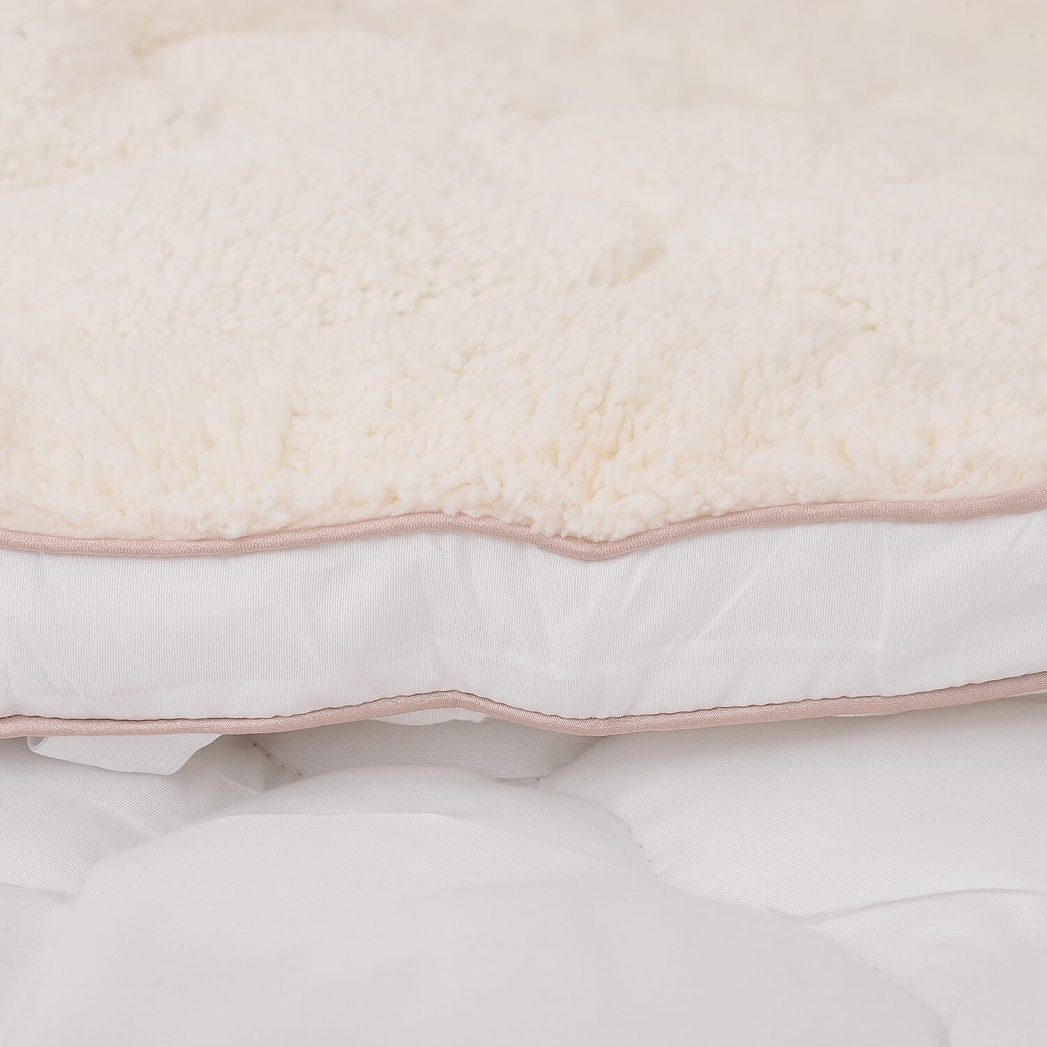 Luxury Teddy Bear Soft and Warm Sherpa Mattress Topper with Faux Down Filling in King Size (150x200 cm) -  Oeko-Tex Certified