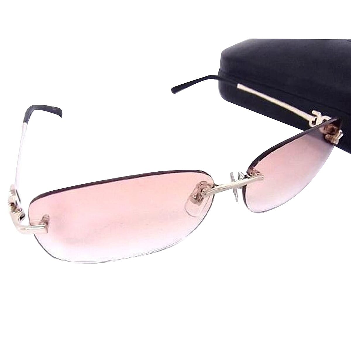 Summer Special Closeout Deal DOLCE GABBANA Rimless Sunglasses Pink