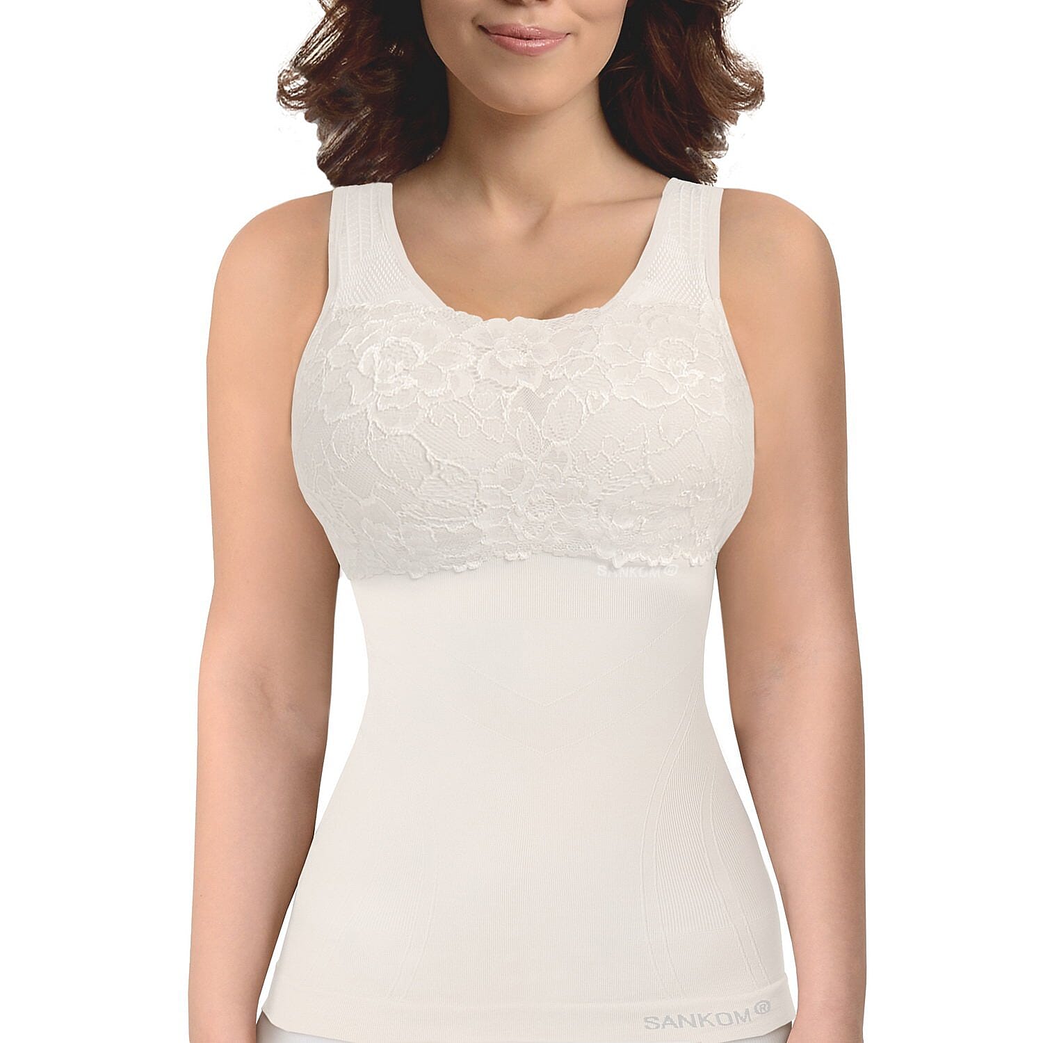 SANKOM-SWITZERLAND-Patent-Vest-and-Bra-with-Lace-White