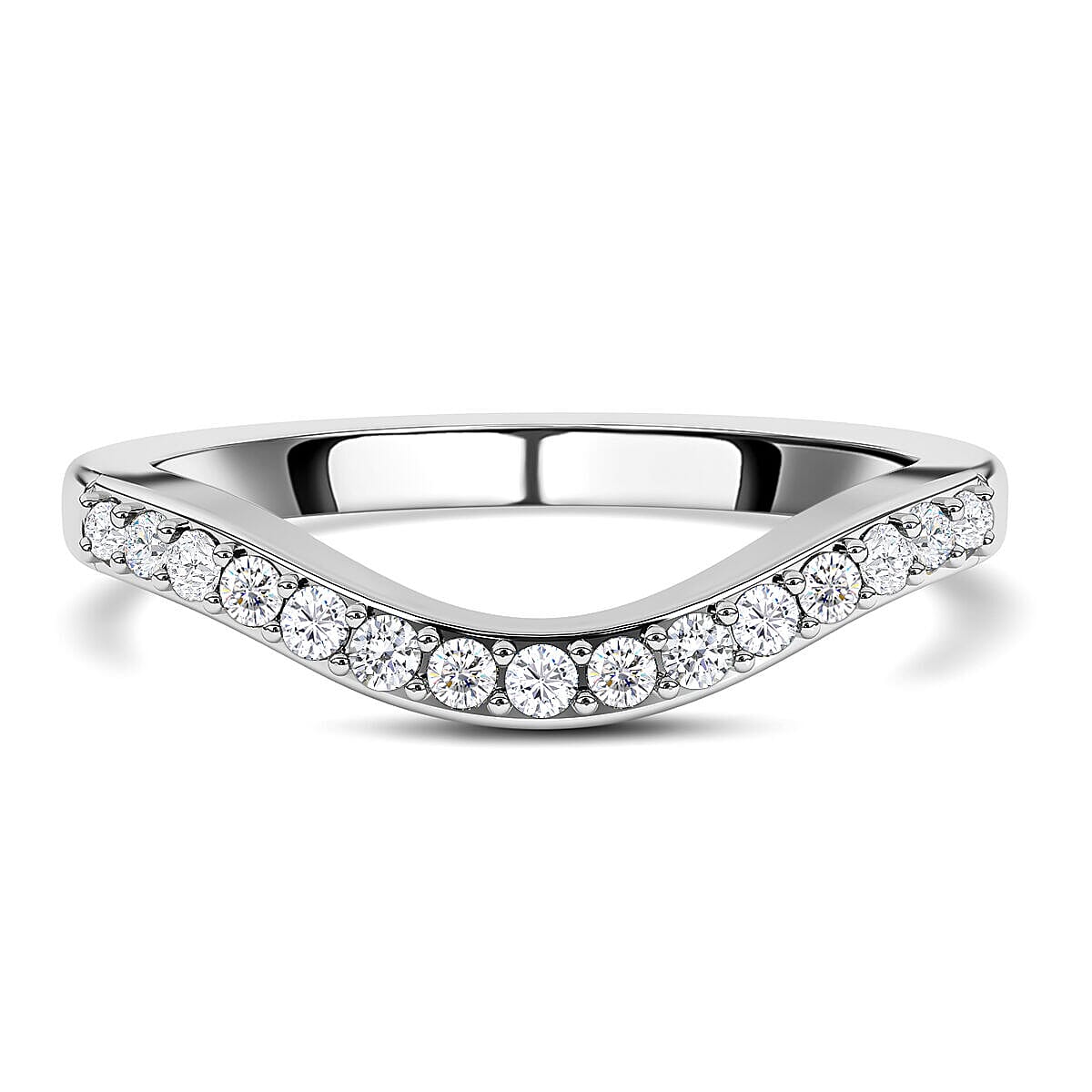 RHAPSODY 950 Platinum IGI Certified Diamond (VS-E-F) Ring 0.20 Ct.