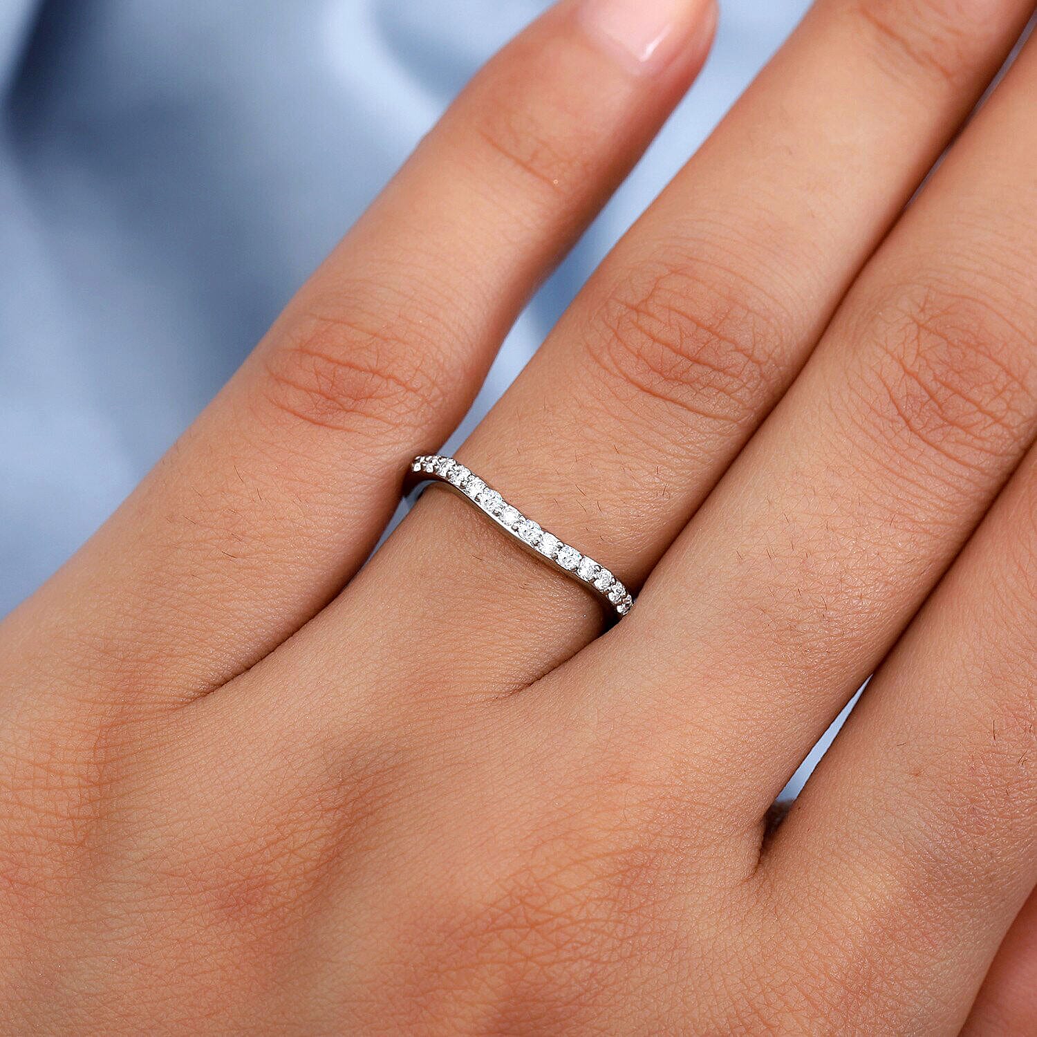 RHAPSODY 950 Platinum IGI Certified Diamond (VS-E-F) Ring 0.20 Ct.