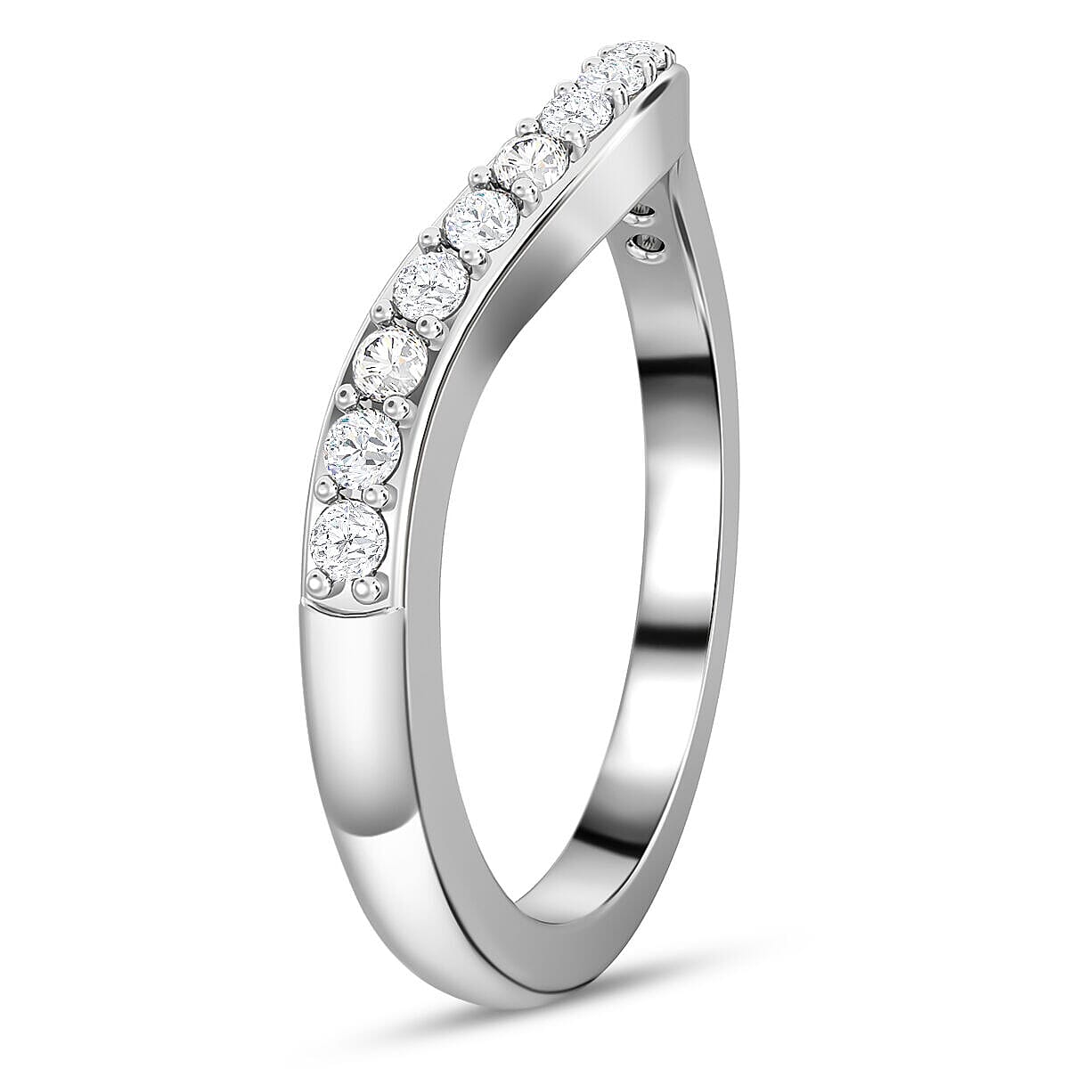 RHAPSODY 950 Platinum IGI Certified Diamond (VS-E-F) Ring 0.20 Ct.