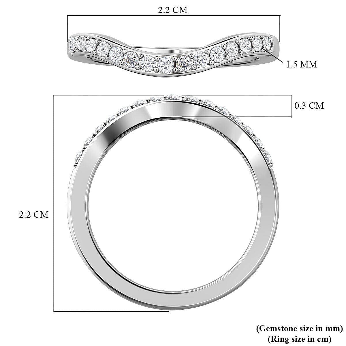 RHAPSODY 950 Platinum IGI Certified Diamond (VS-E-F) Ring 0.20 Ct.
