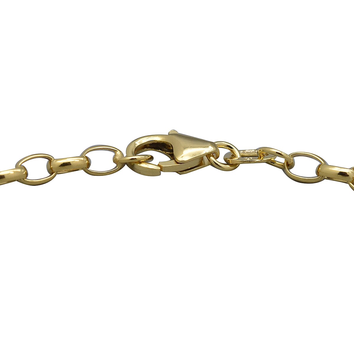 9K Yellow Gold Oval Belcher Bracelet (Size 7.5)