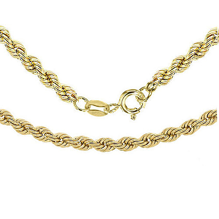 Designer Inspired 22 Inch Long Rope Chain in 9K Gold 3.10 grams