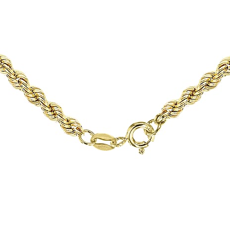 Close Out Deal - 9K Yellow Gold Rope Chain (Size 22), Gold Wt. 3.00 Gms