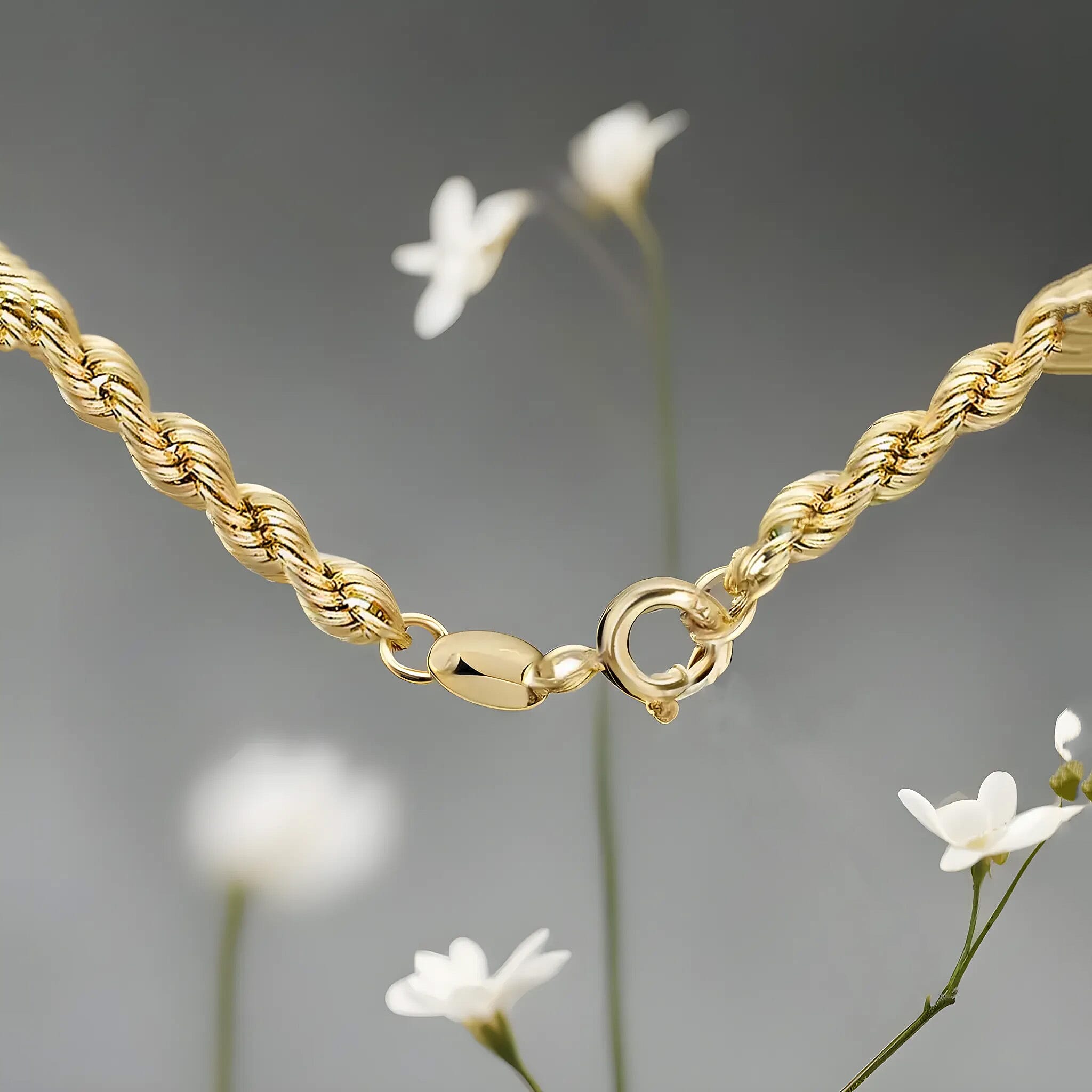 Close Out Deal - 9K Yellow Gold Hollow Rope Chain (Size 22) with Spring Ring Clasp, Gold Wt. 3.20 Gms.