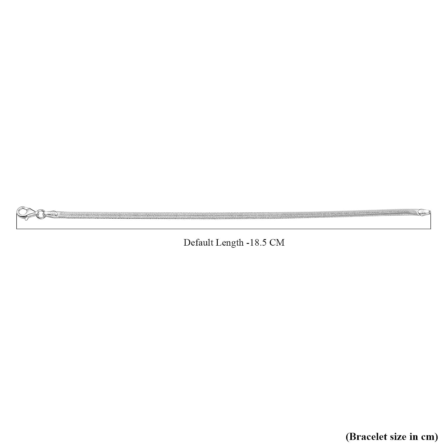 Sterling Silver Snake Chain Bracelet (Size 7) With Lobster Clasp.