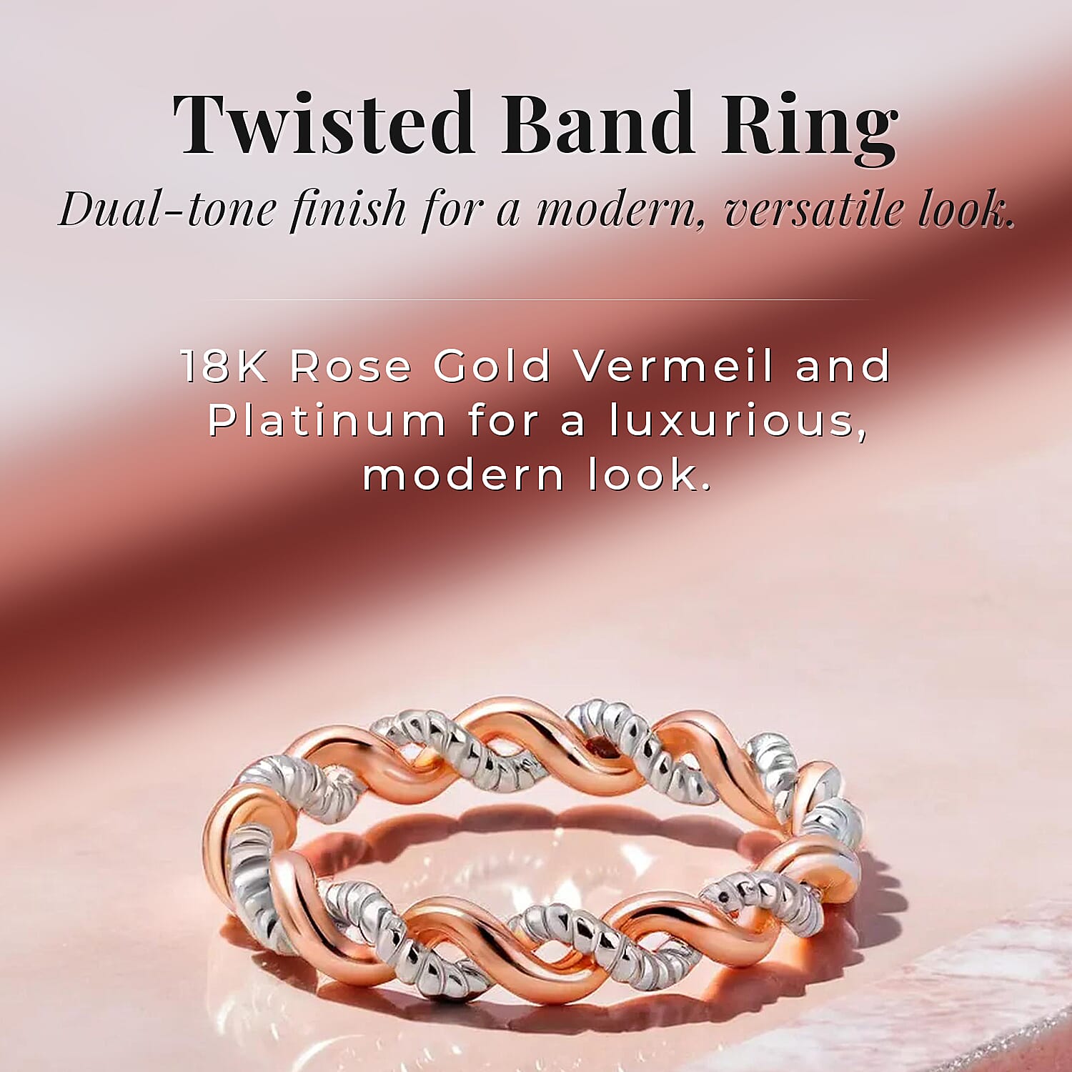 Twisted Band Ring in Sterling Silver