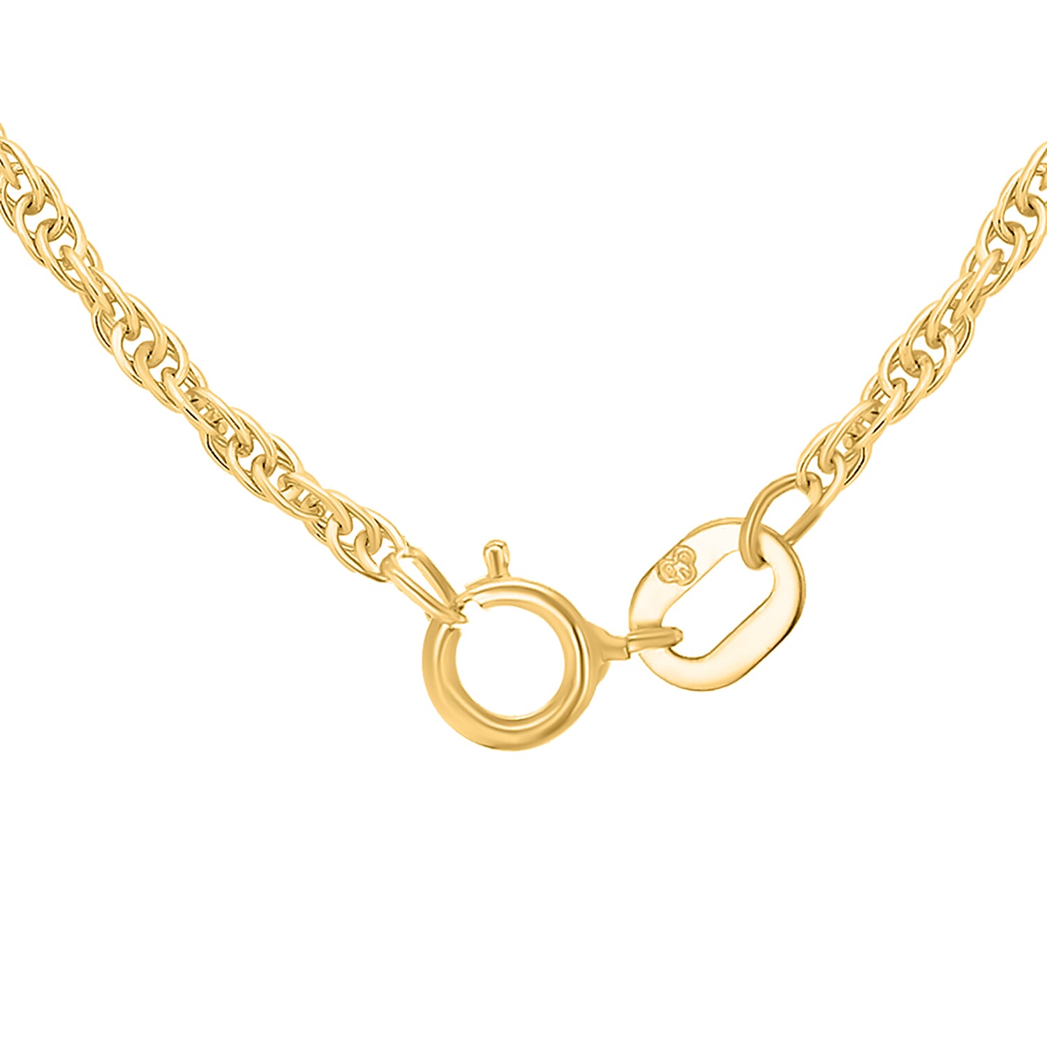 18K Yellow Gold Twisted Curb Chain (Size 16) with Spring Ring Clasp