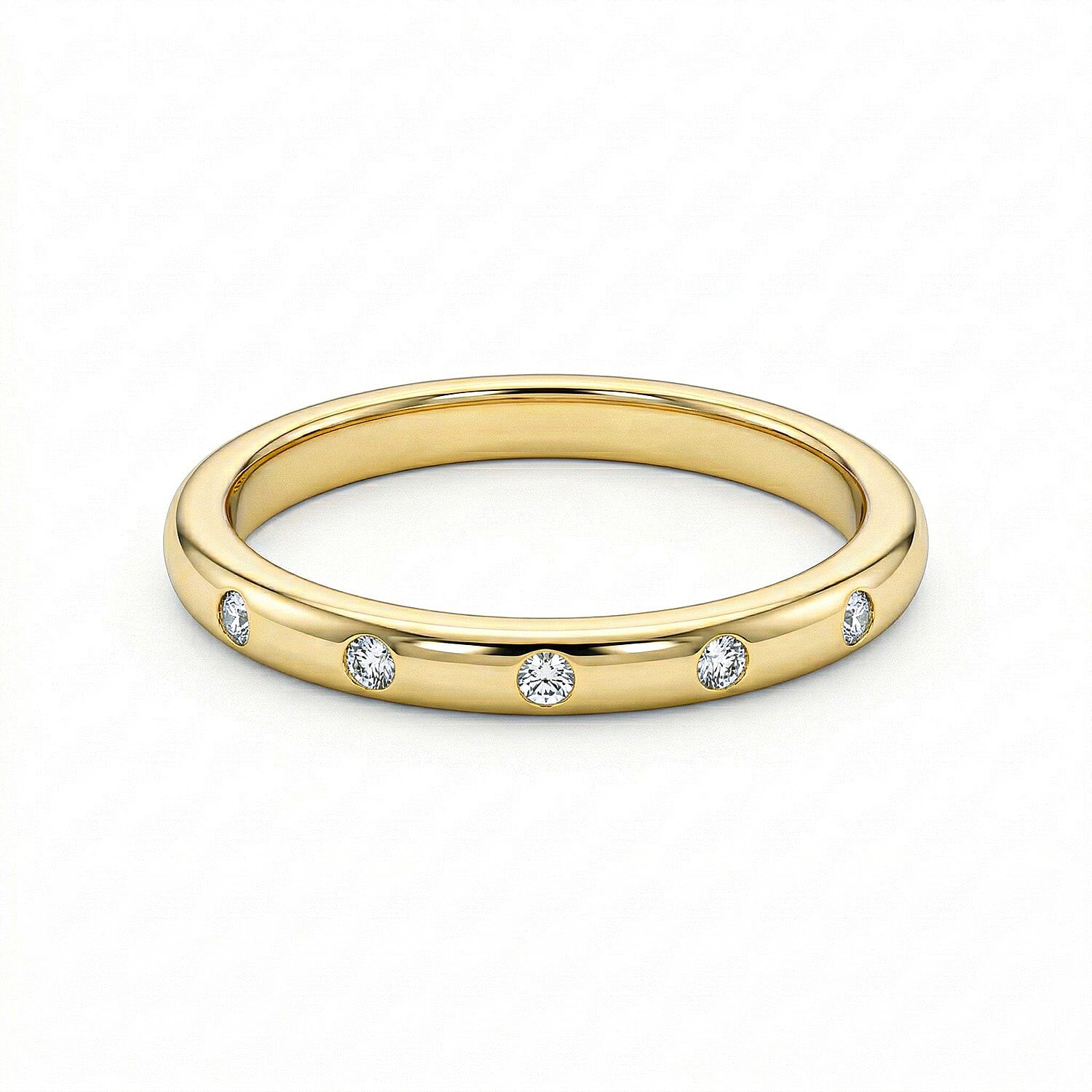 Diamond Band Ring in Sterling Silver