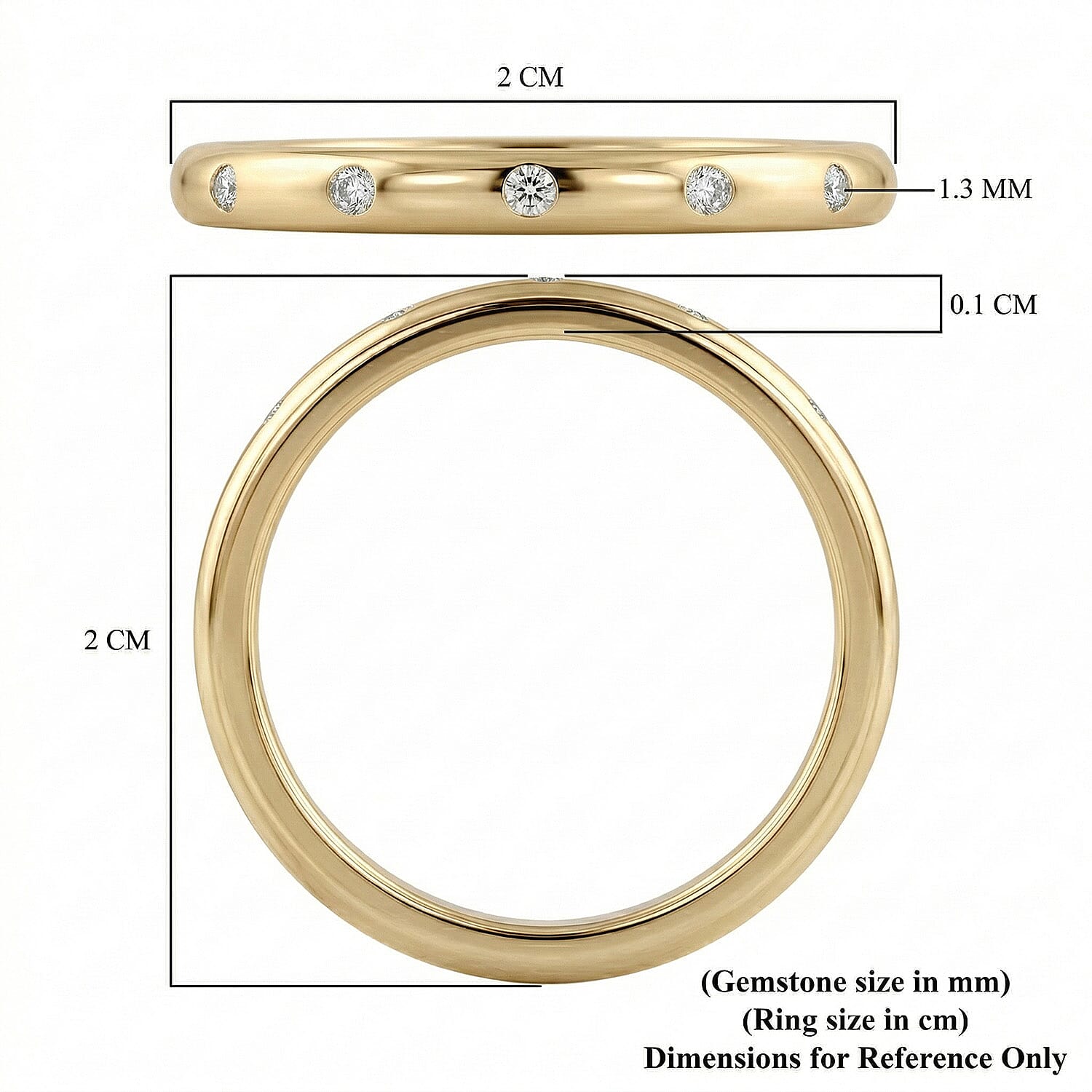 Diamond Band Ring in Sterling Silver