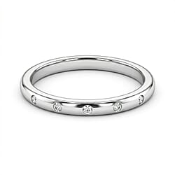 Diamond Band Ring in Sterling Silver