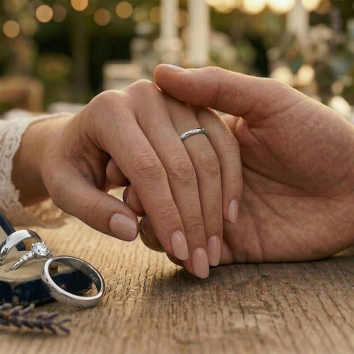 Diamond Band Ring in Sterling Silver