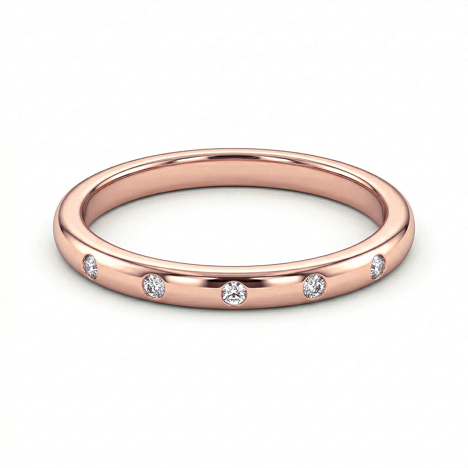 Diamond Band Ring in Sterling Silver