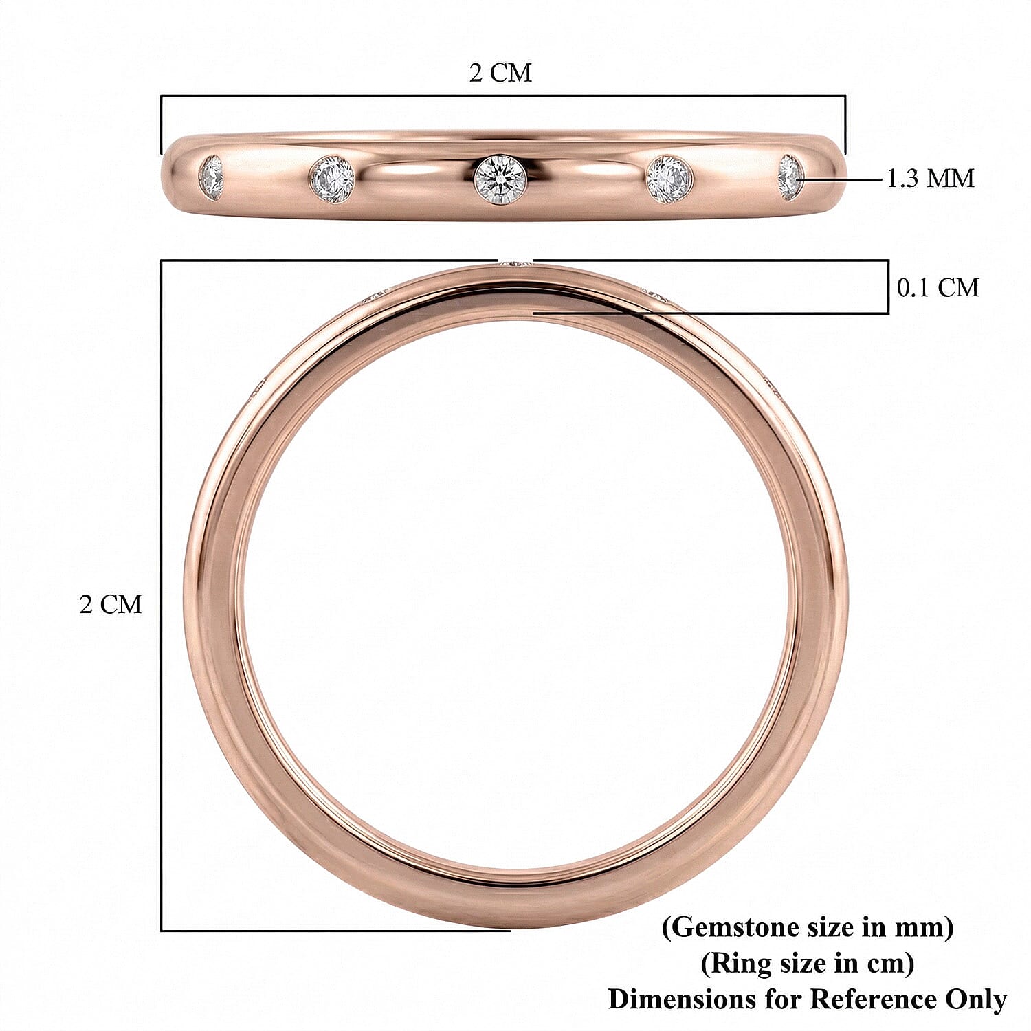 Diamond Band Ring in Sterling Silver