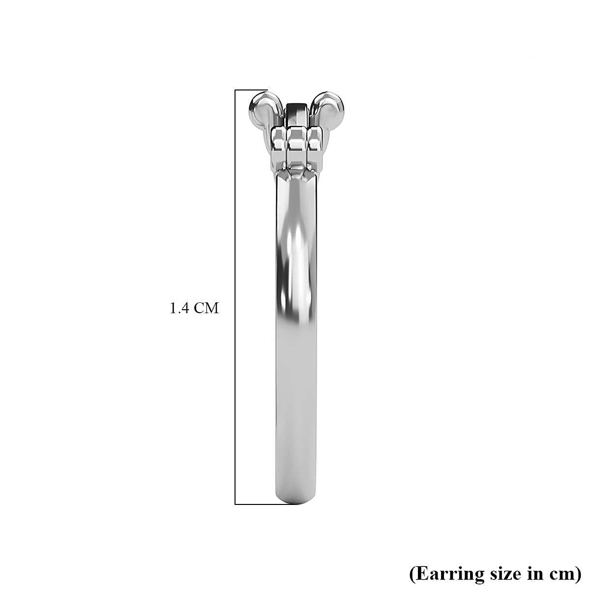 950 White Platinum Hoop Earrings