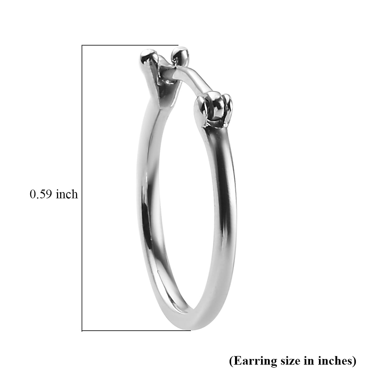 950 White Platinum Hoop Earrings