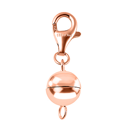 Magnetic Lock with Lobster Clasp in Rose Gold Plated Sterling Silver