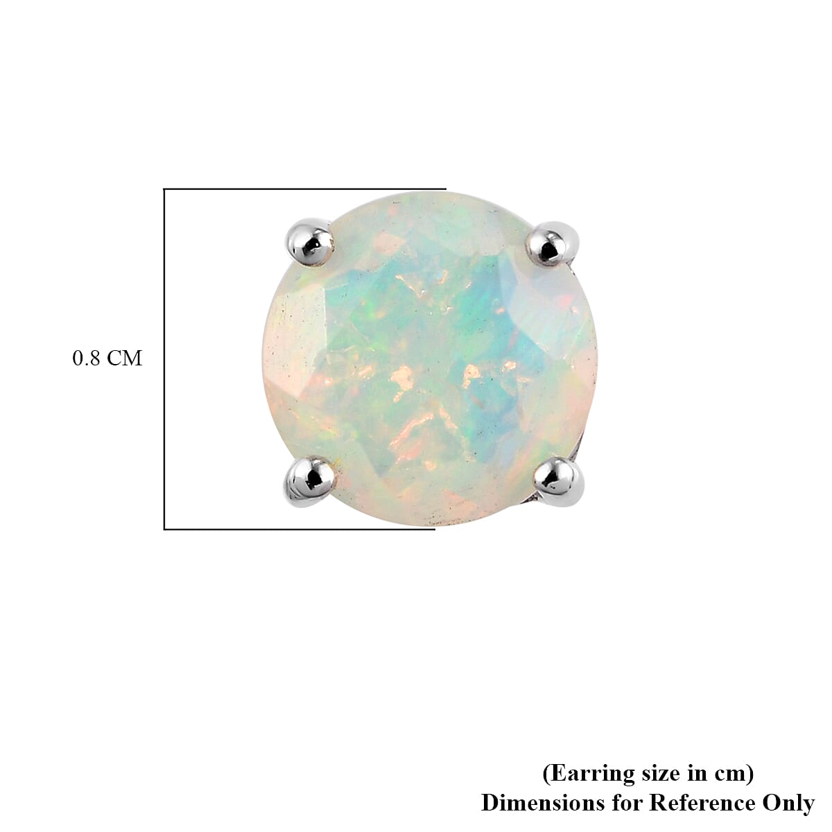 RHAPSODY 950 Platinum AAAA Ethiopian Welo Opal Stud Earrings With Screw Back 1.50 Ct.