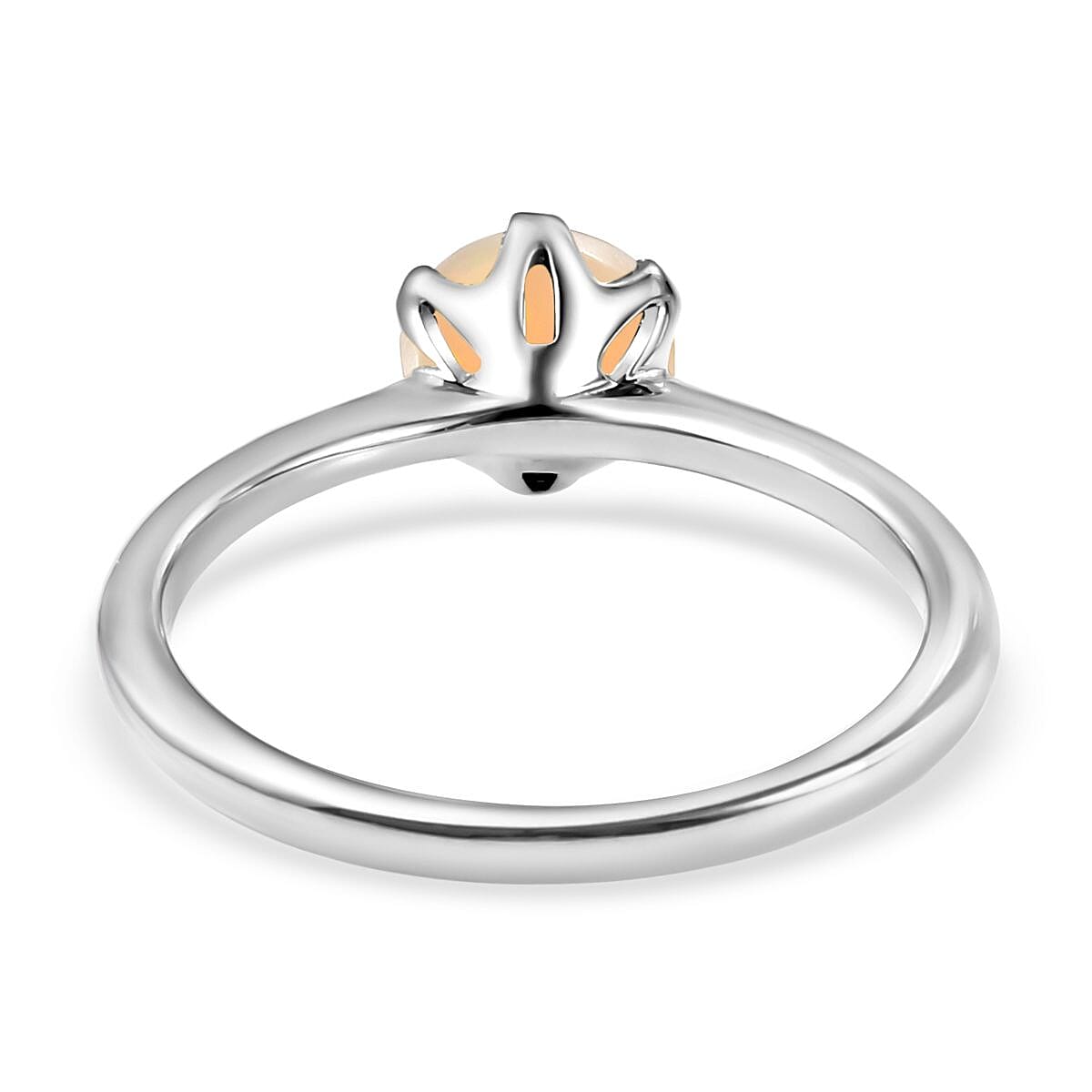 RHAPSODY 950 Platinum AAAA Ethiopian Welo Opal Solitaire Ring