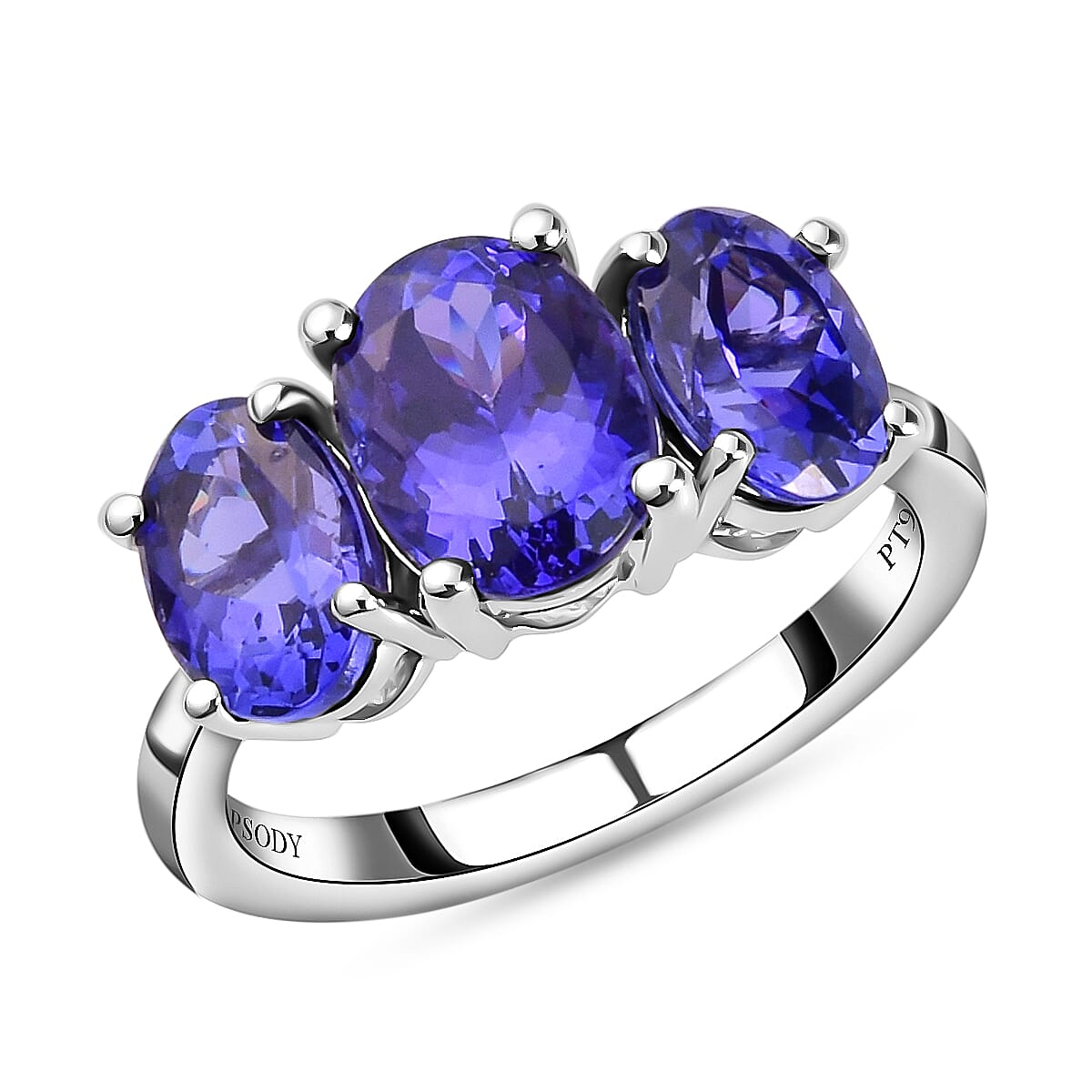 Three stone sales tanzanite ring