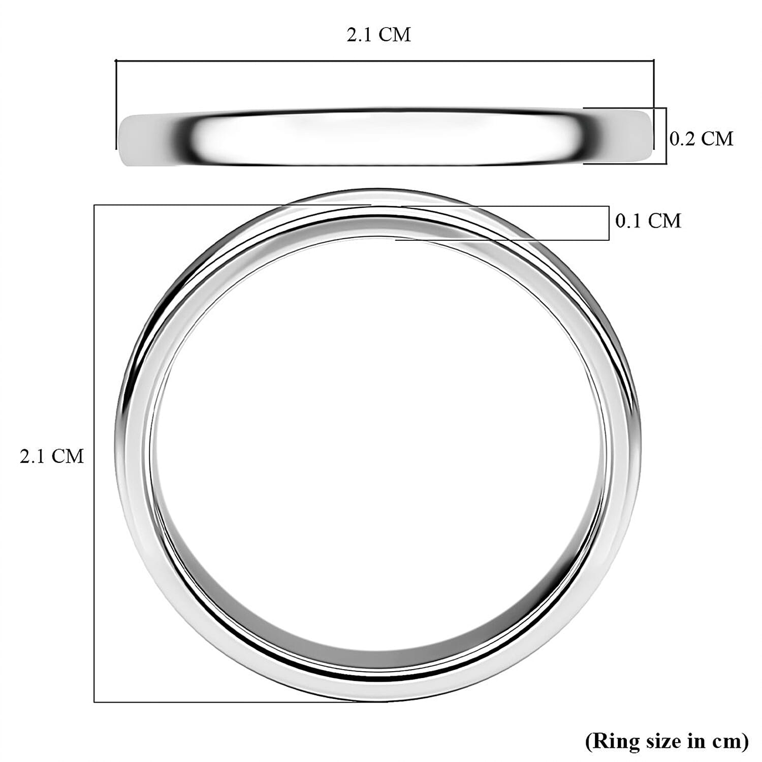 Limited Stock One Time Deal - 950 Platinum Fine Polished Band Ring