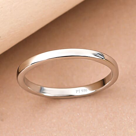 Limited Stock One Time Deal - 950 Platinum Fine Polished Band Ring