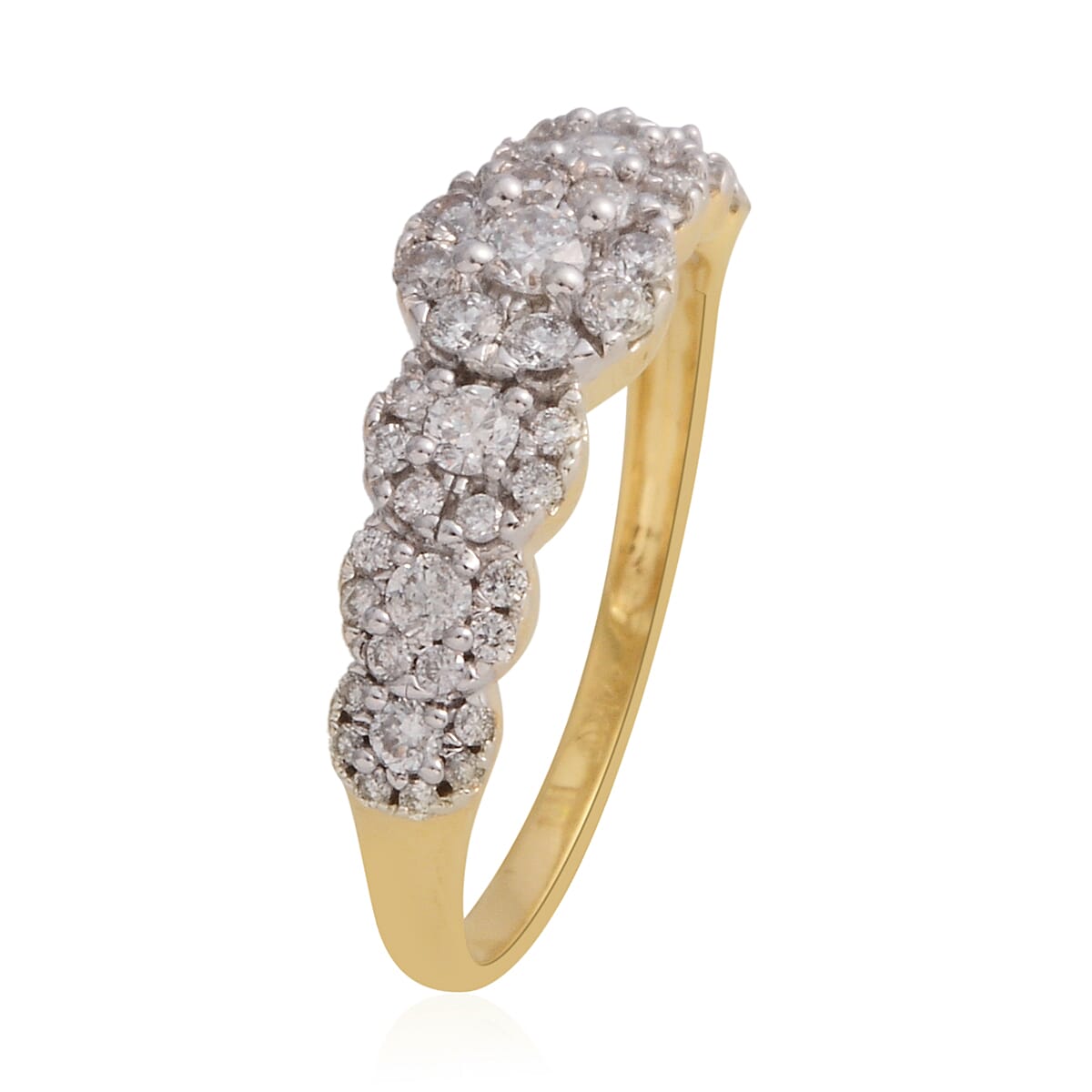 New York Close Deal- 14K Yellow Gold Diamond (Rnd) (I1-I2/G-H) Ring 0.650 Ct.