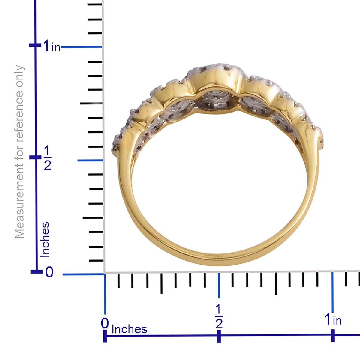 New York Close Deal- 14K Yellow Gold Diamond (Rnd) (I1-I2/G-H) Ring 0.650 Ct.